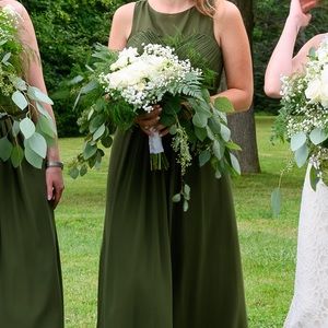 Olive bridesmaid/ formal dress